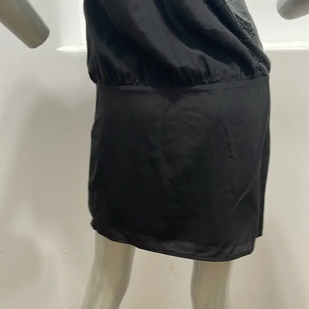 Sheri Bodell One Shoulder Beaded Dress  Black Size S - Picture 8 of 12